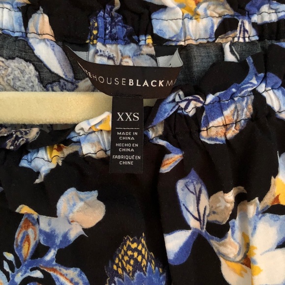 WHBM Blue Floral Top XXS - Picture 3 of 6